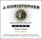 J. Christopher - Pinot Noir Willamette Valley 2017